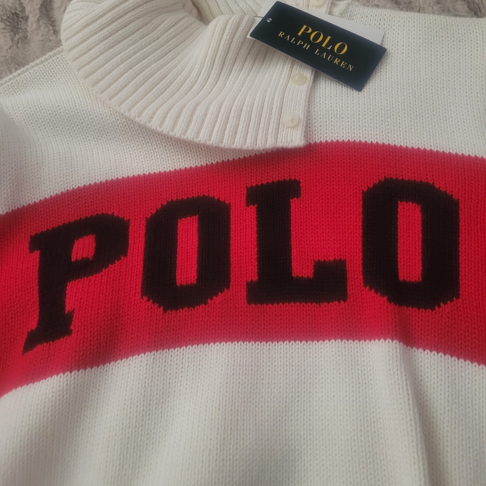 Polo by Ralph Lauren Kids White and Red Sweater